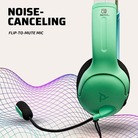 PDP GAMING LVL40 WIRED STEREO GAMING HEADSET WITH NOISE CANCELLING MICROPHONE: BLUE & GREEN - SWITCH