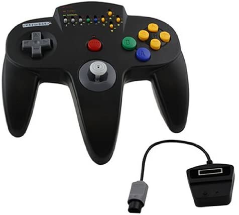 Retro-Bit Wireless Super Retro 64 Controller ( BLACK ) - N64 ...