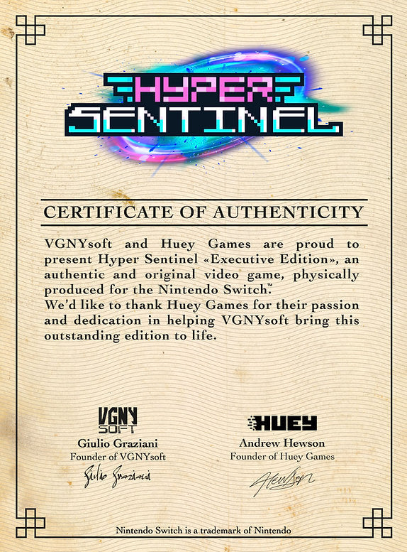 Hyper Sentinel [STANDARD EDITION] - SWITCH [VGNY SOFT] — VIDEOGAMESPLUS.CA