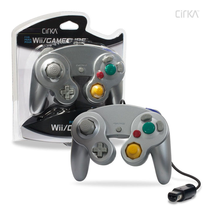 Wii & GameCube Wired Controller (Silver) (CirKa) - Wii / GC