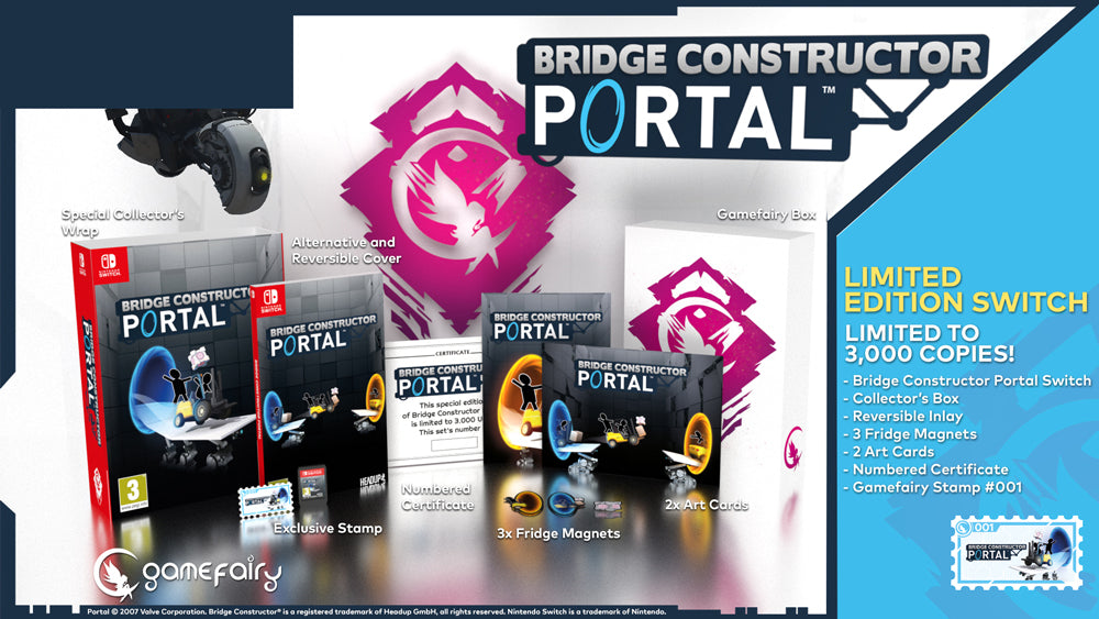 Bridge Constructor Portal - SWITCH [GAMEFAIRY #001] [PAL IMPORT: PLAYS IN ENGLISH]