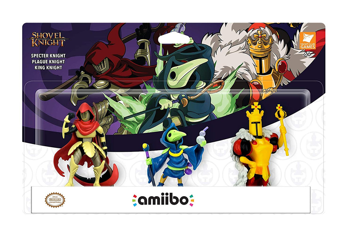 新品Shovel Knight amiibo 3-pack Amiibo Shovel Knight Treasure Trove 3 pack (Shovel Knight Series