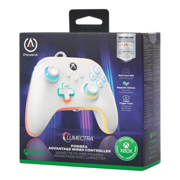 Power A Advantage Lumectra Wired Controller (White) - Xbox Series X