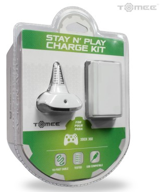 Stay N Play Charge Kit (White) - Xbox 360