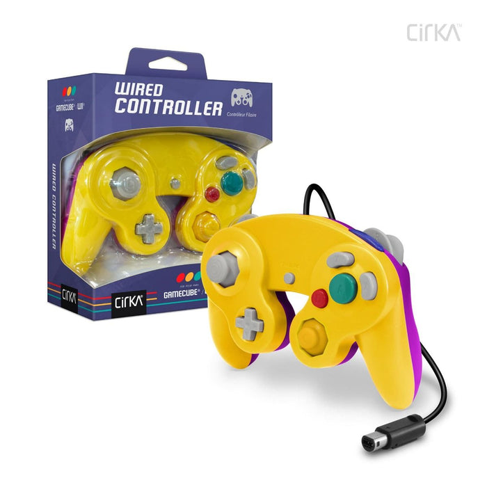 Wii & GameCube Wired Controller (Yellow/Purple) (Cirka) - Wii/GC